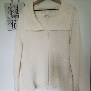 JM Collection Ivory Winter Heavyweight One Button Cardigan Size XL